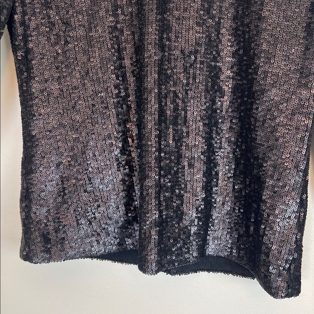 NWT Donna Karen women’s size medium “Astra Gaze” sequin long sleeve top - Picture 11 of 17